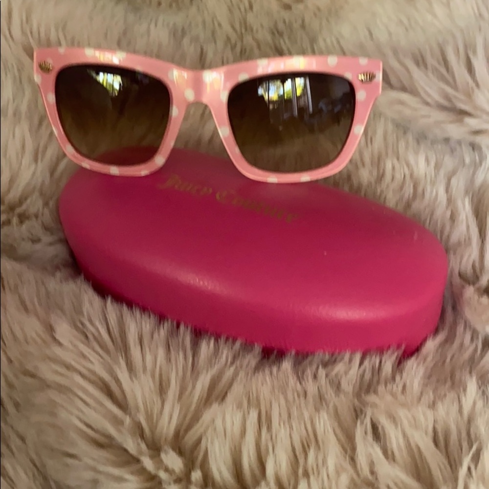 JUICY COUTURE Pink Polka Dot Sunglasses